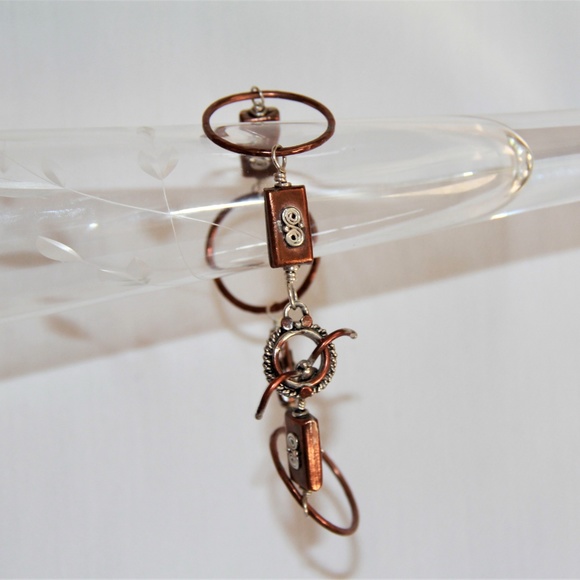 Copper Plating and Silver Scrollwork Bracelet - Picture 2 of 8